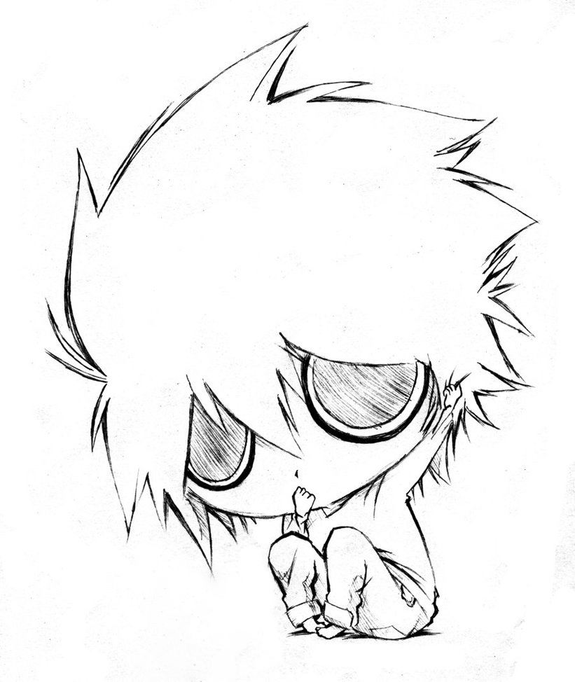 Мини картинки аниме для срисовки