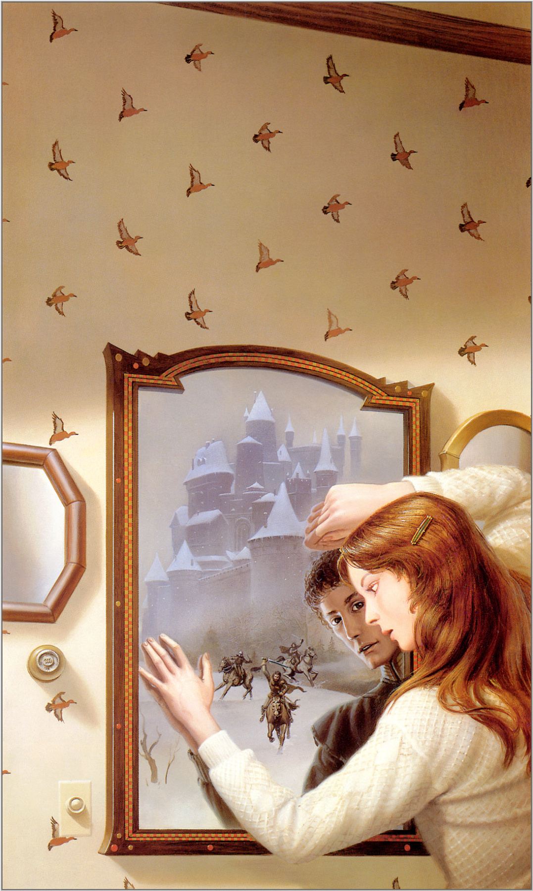 Картина зеркало. Майкл Вилан картины девочка. Отражение в зеркале. Зеркало живопись. Отражение в зеркале живопись.