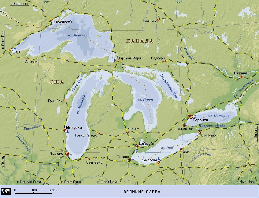 Какое озеро расположено севернее остальных. Великие озёра Северной Америки на карте. Великие американские озера на карте. Озеро верхнее Гурон Мичиган на карте. Озёра верхнее Мичиган Гурон Эри Онтарио на карте.