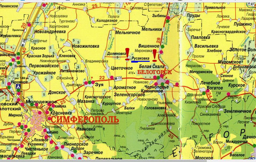 Цветочное крым белогорский район карта