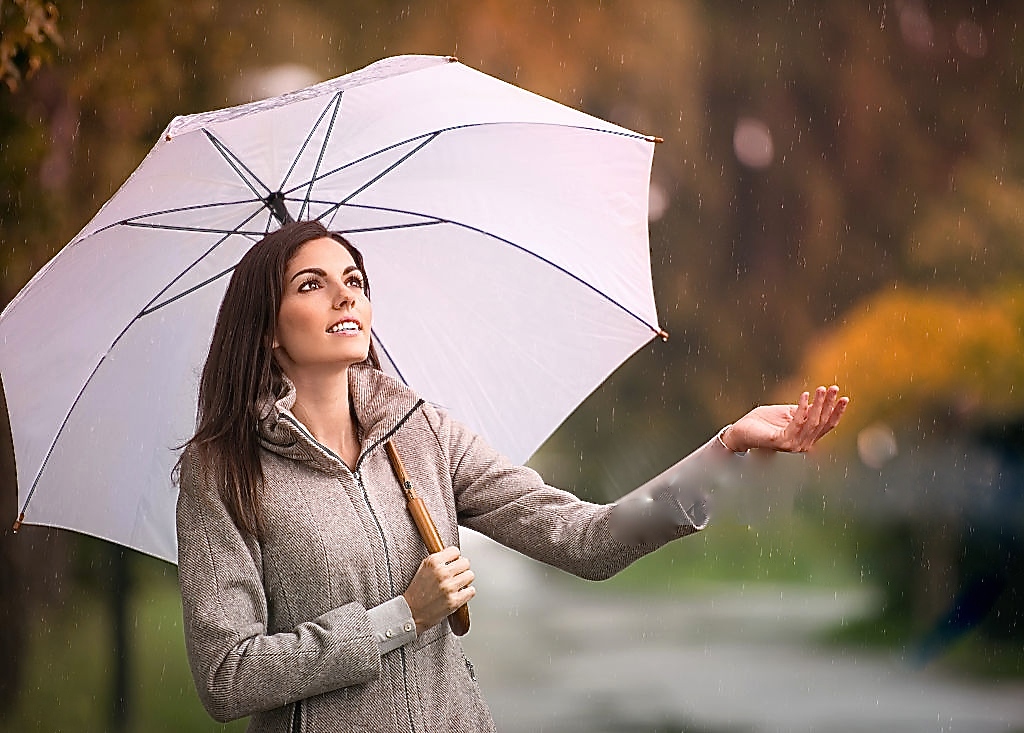 Where is my umbrella she asked. She Stood under her Umbrella.