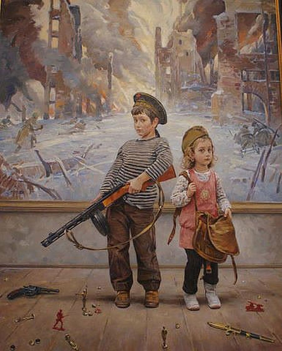 Патриотизм в военное время. Галерея Василия Нестеренко. Московская картинная галерея Василия Нестеренко.