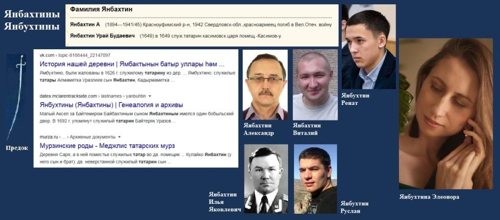 Янбахтины, Янбухтины