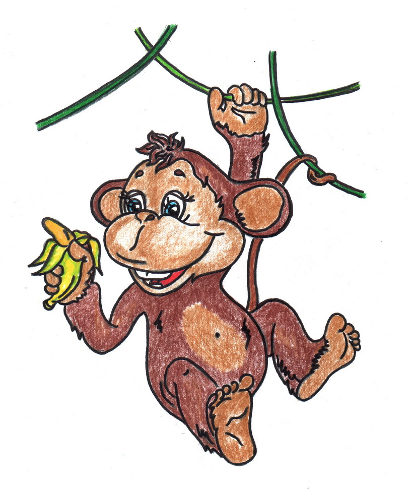 Какие слова помогают представить обезьянку