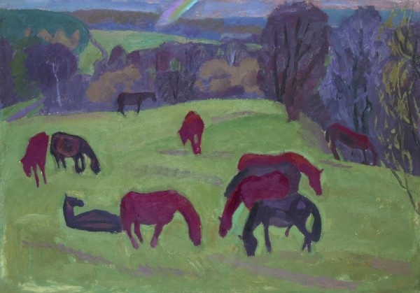 Туман над речкой - занавеска...