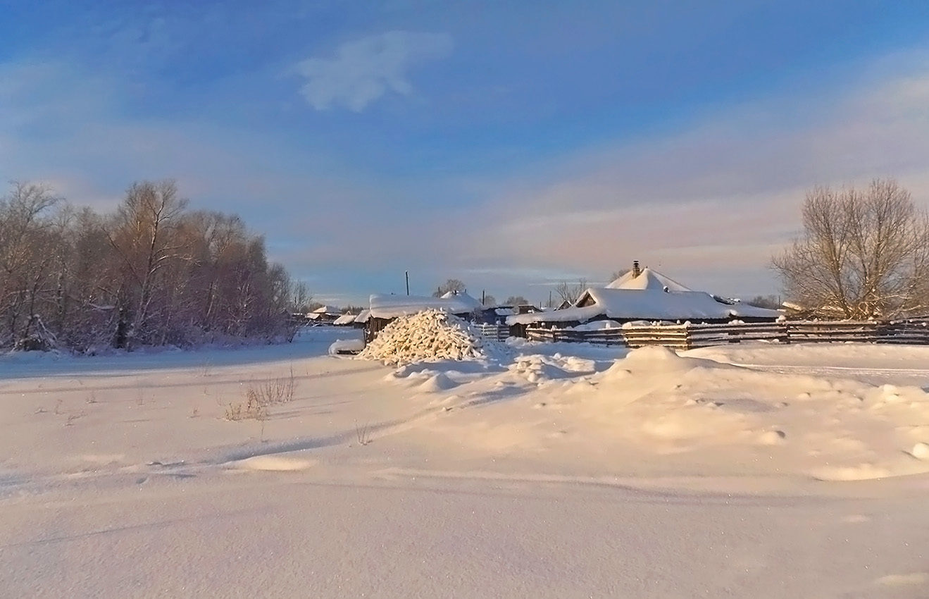 Зима. Окраина деревни