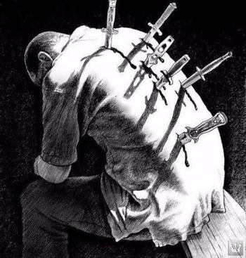 Ножи брата - в спину брата, словно в супостата