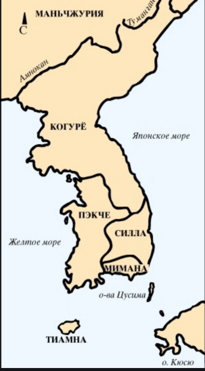 Карта когуре древних времен