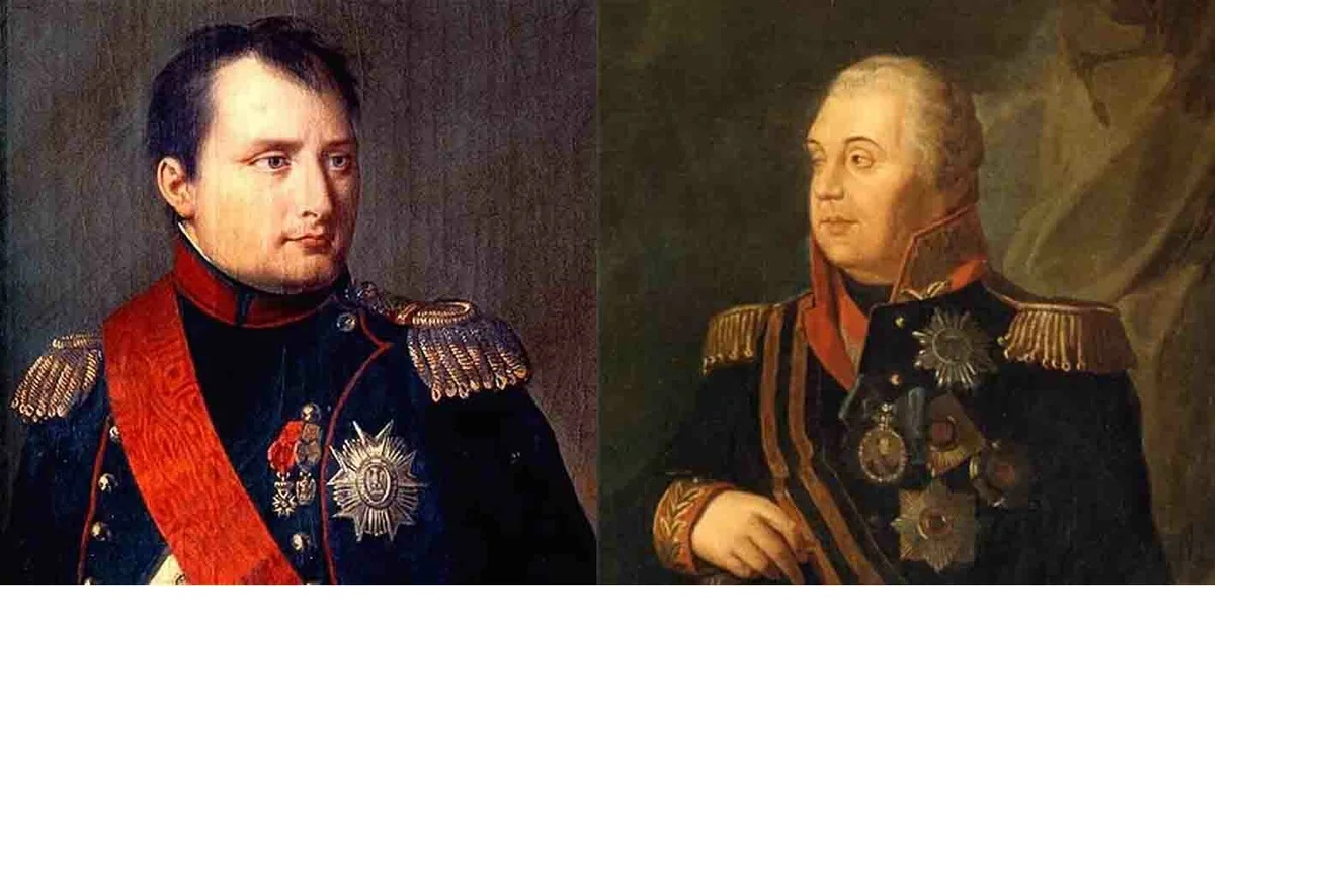 Наполеон русский полководец. Кутузов 1812 портрет. Кутузов и Наполеон. Наполеон и Кутузов портреты.