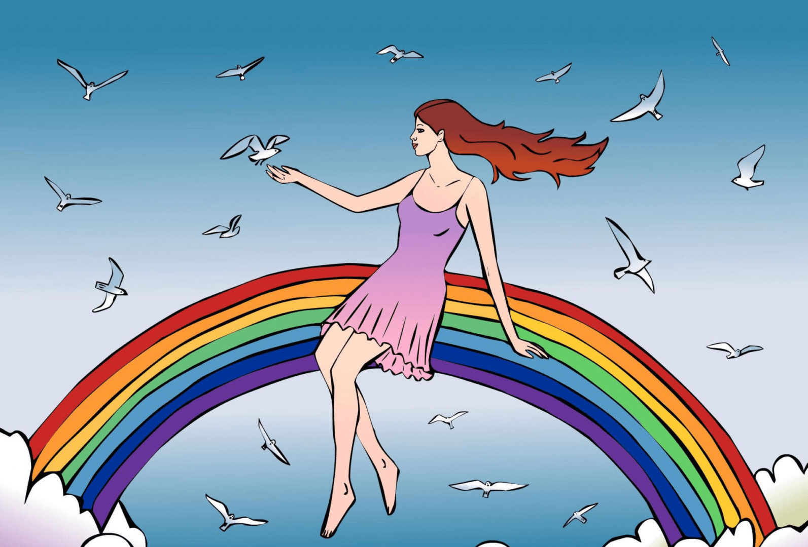 Жить жизнь все песни. Девушка Радуга. Рисунок на тему Радуга. Девочка с радугой. Человек под радугой.