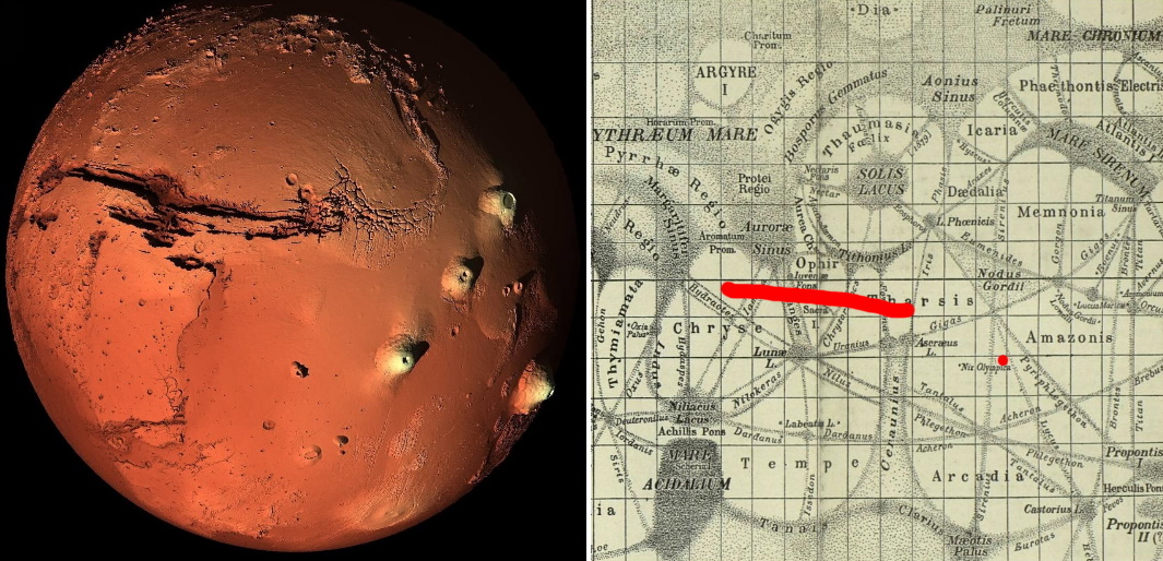 Марс до катастрофы. Карта марса сатурна