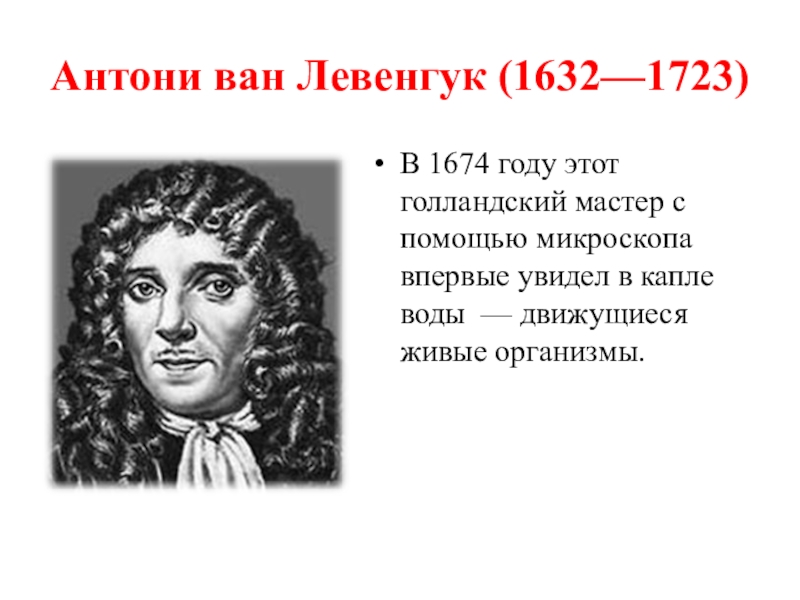 Антони ван левенгук. Антони Ван Левенгук (1632-1723). Антони Ван Левенгук в 1674 году. Антони Ван Левенгук 1696. Антони Ван Левенгук открытия.