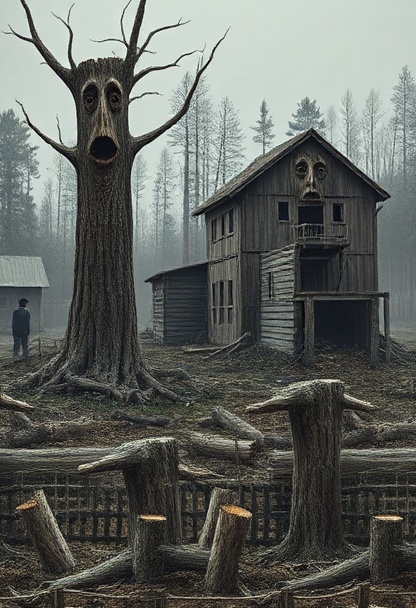 Из трупов дерева дома себе настроив...