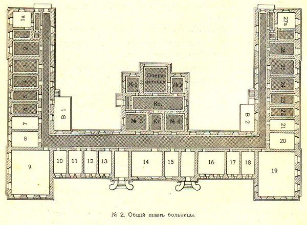 План 1 этажа больницы