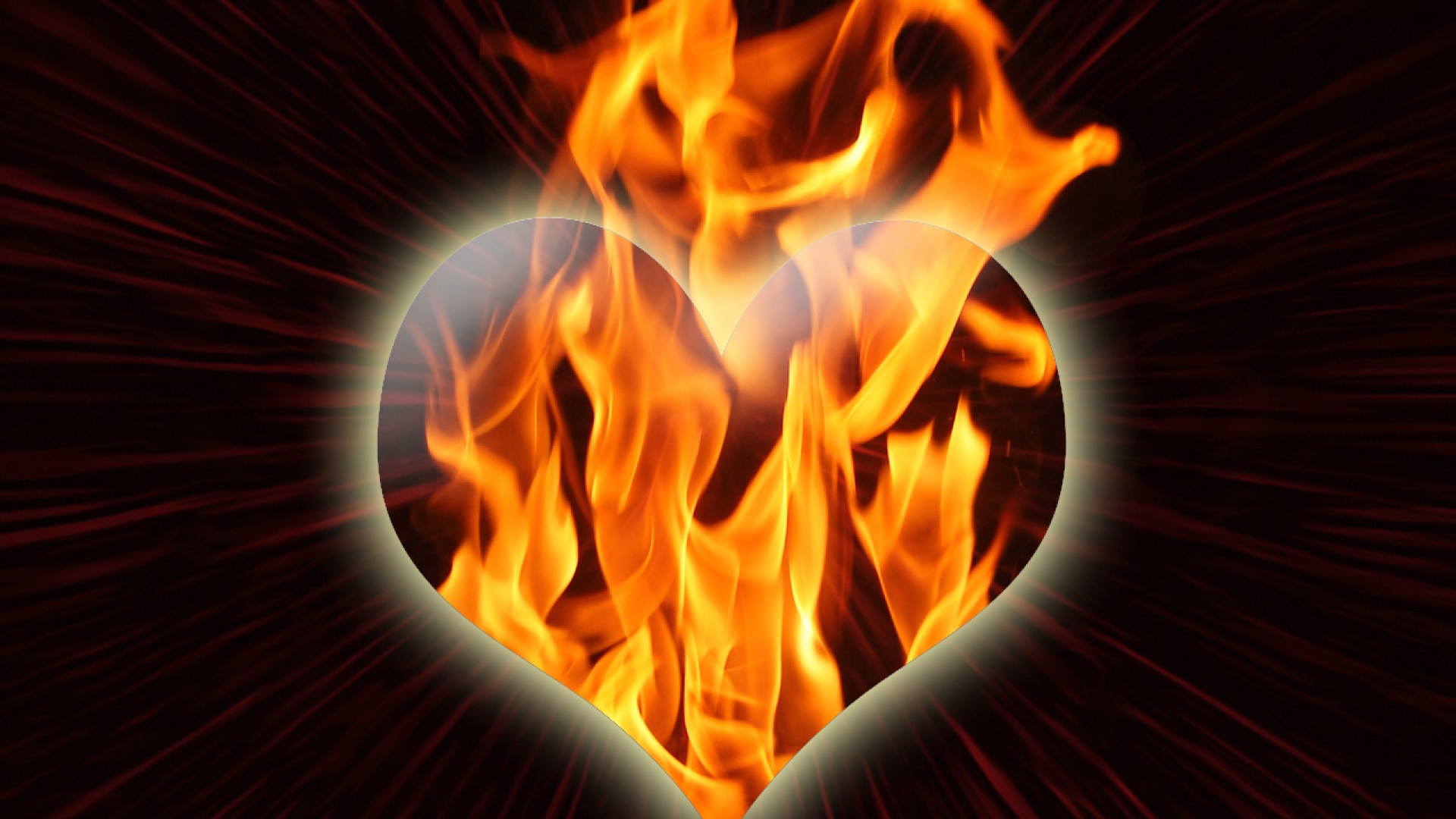 Любовь и сжигание. Огни любви. Огненное сердце. Сердце в огне. Горящее сердце.