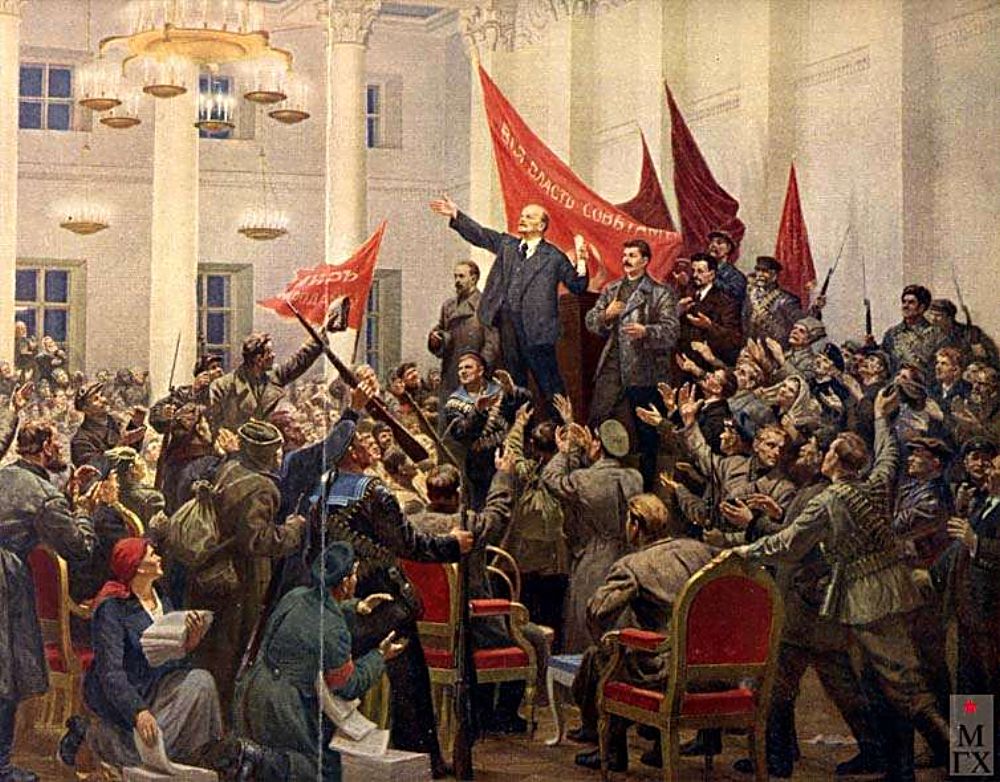 Октябрьская революция. Открытие II съезда Советов