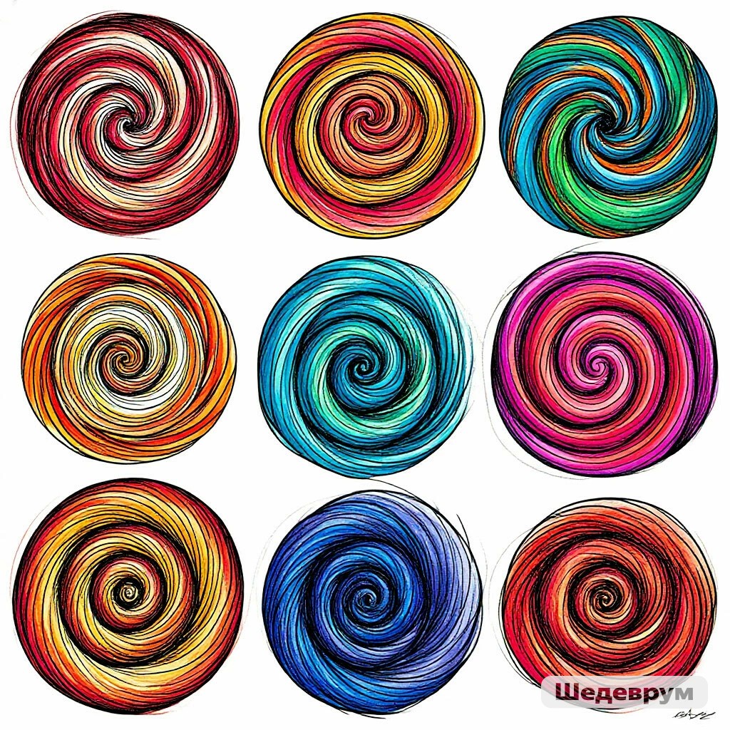 День 17. Застрял-рисуй спирали