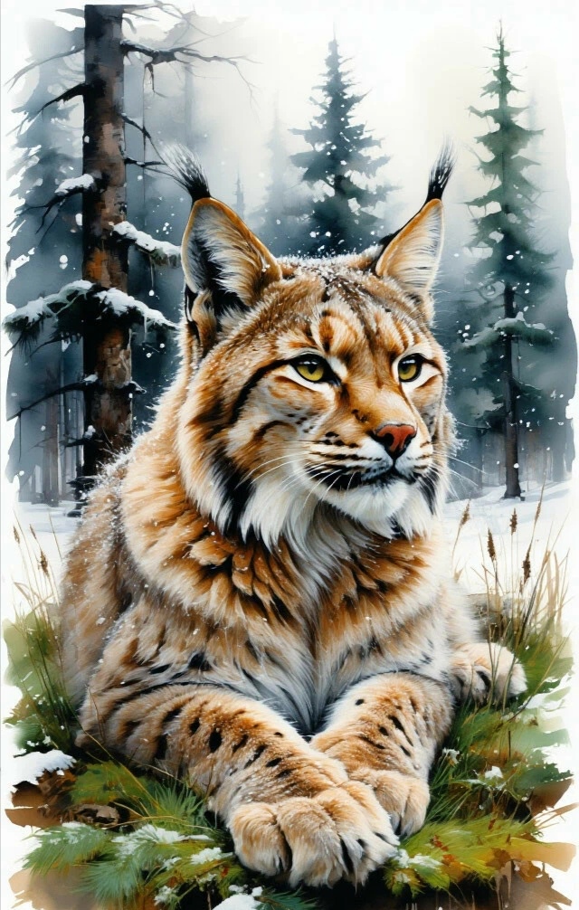 Осенние приключения рыси