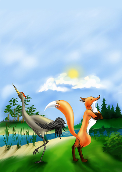 Сказка лиса и журавль другими глазами