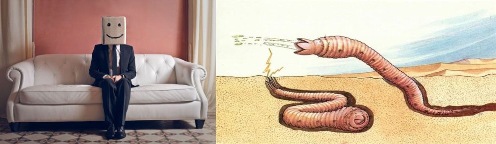 Малые черви, которые ползут по явлению тумана,