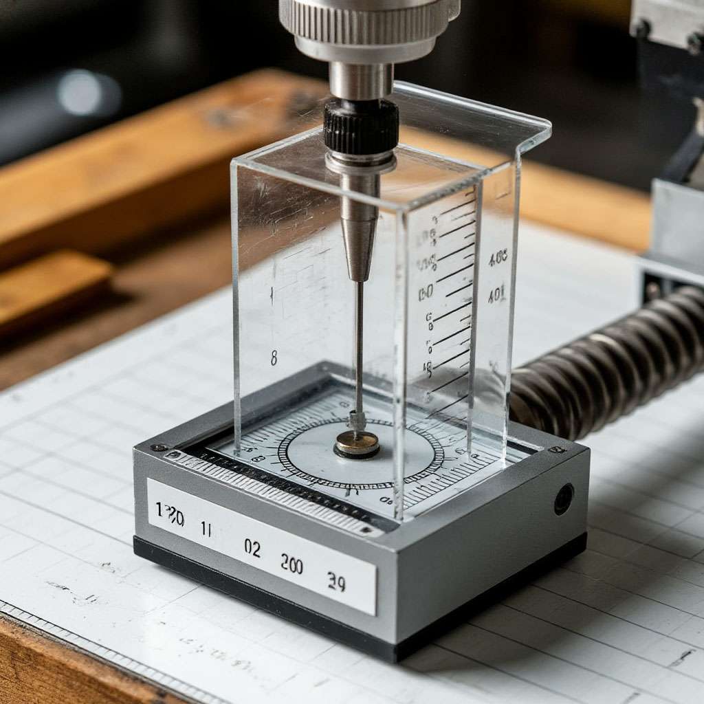 Научная иллюстрация. Поворот коромысла и его измер