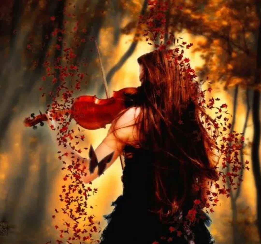 На скрипке осени играет...