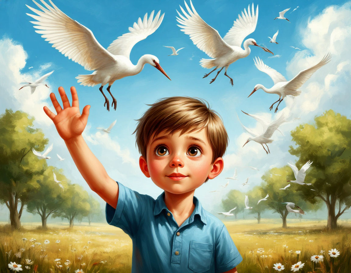 Год Змеи. Белые журавлики