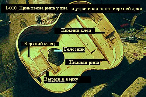 1-010 восстановим рипы на верхней деке. в действит