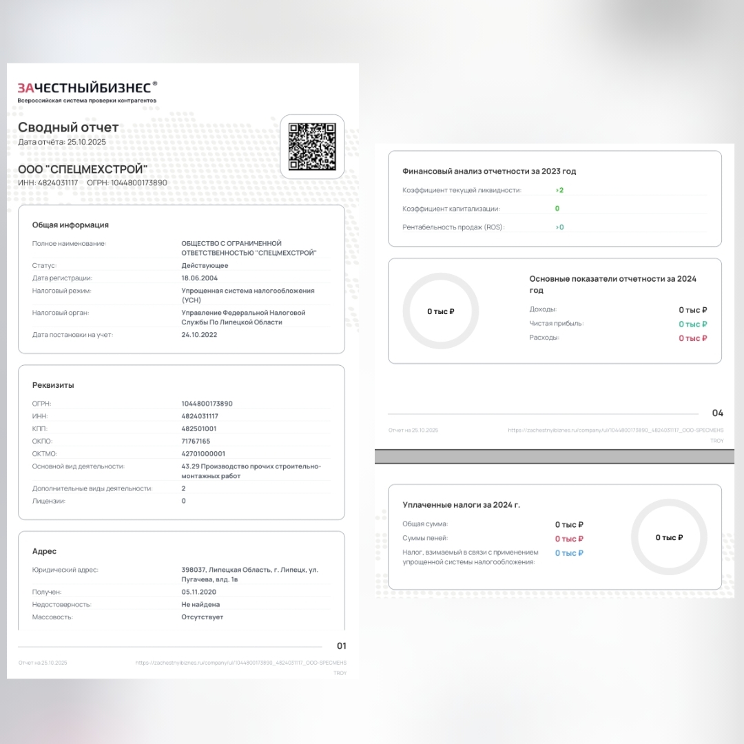 Нарушения ФЗ в ООО Спецмехстрой, Ч. 2