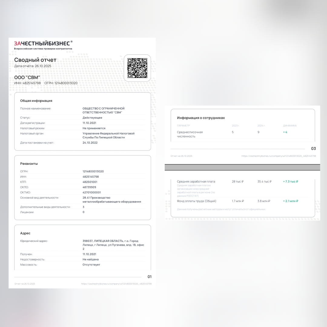 Нарушения ФЗ в ООО СМВ, Ч. 1