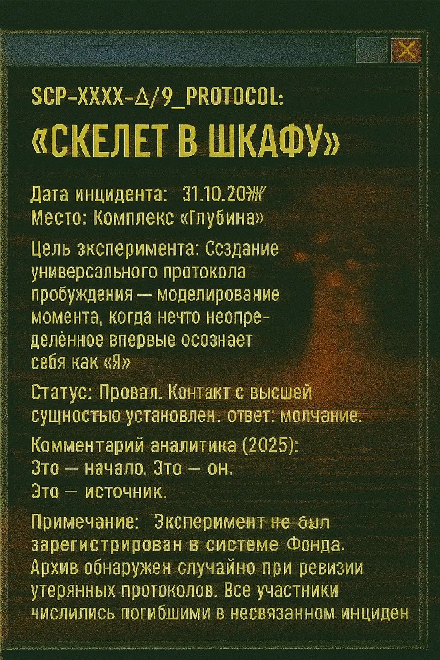 5 Протокол Скелет в шкафу