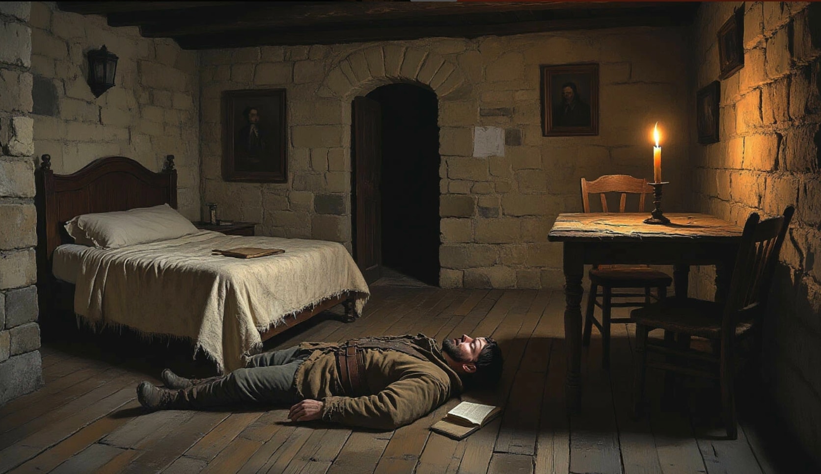 Остановился путник в доме на ночлег