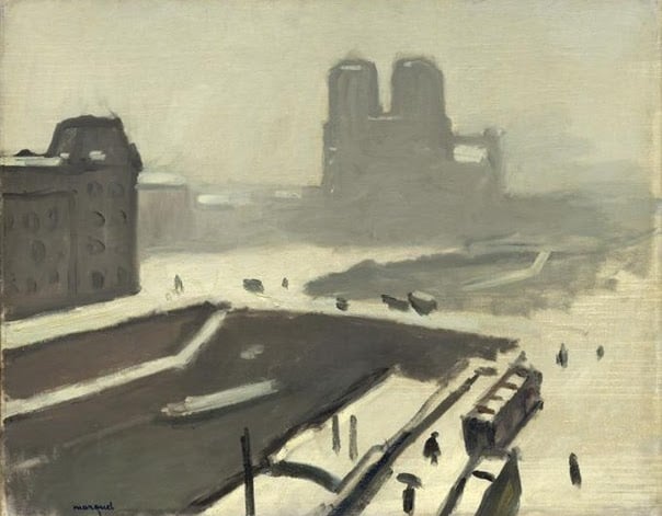 Волхонка Тучи Первый снег...