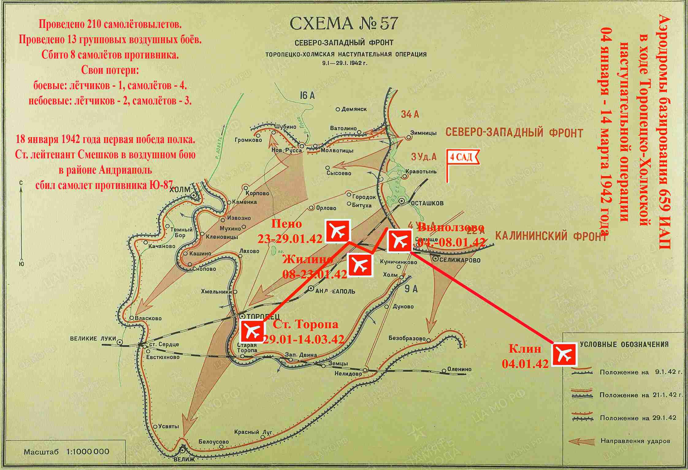1. 659 ИАП в Торопецко-Холмской фронтовой наступат