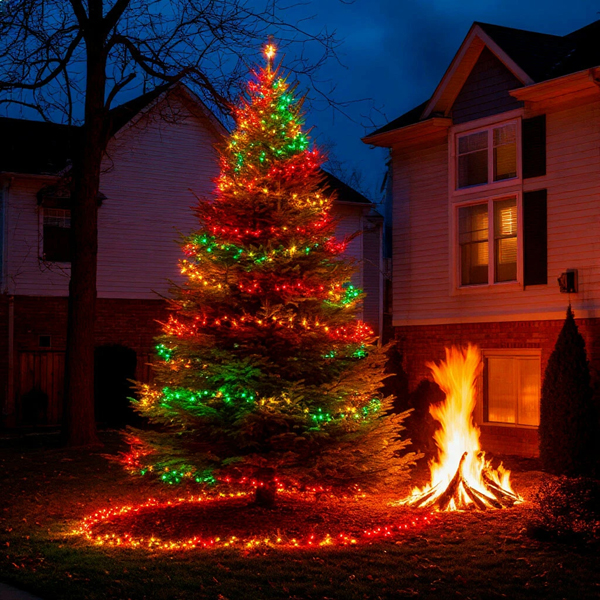 А у соседей нарядили ёлку