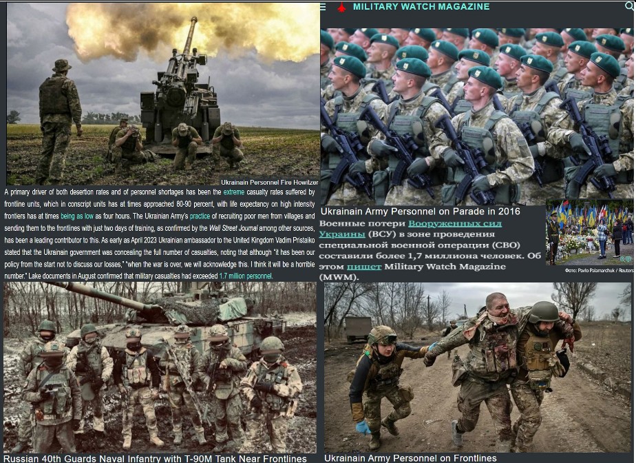 Ukrainian Military losses more 1, 7 millions