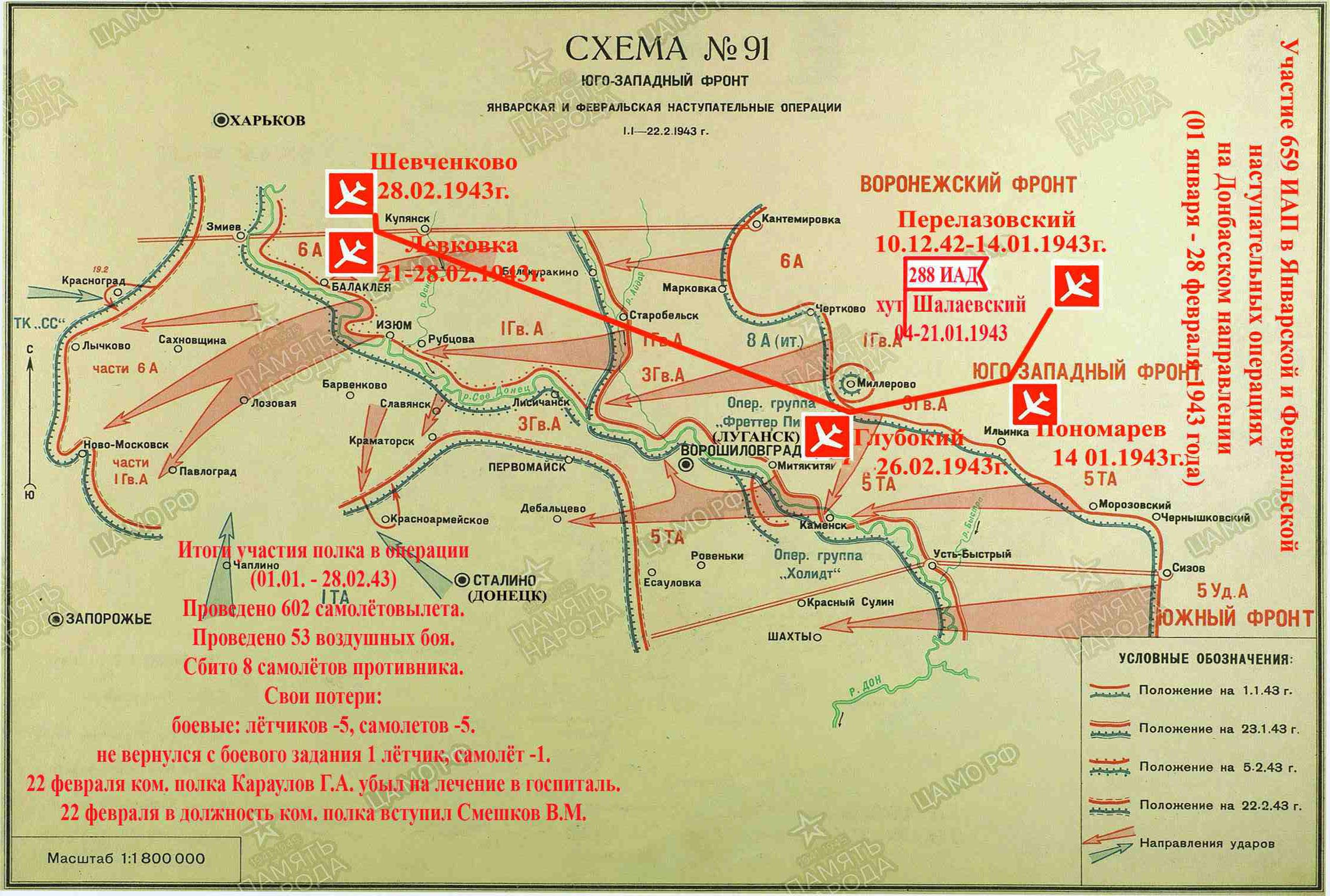 4. Участие полка в Январской и Февральской 1943 го