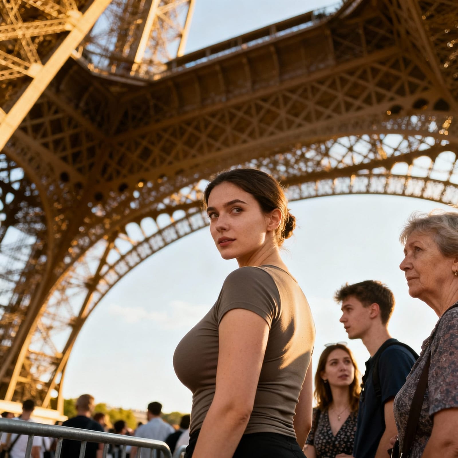 У Эйфелевой башни