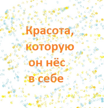 Красота, которую он нёс в себе
