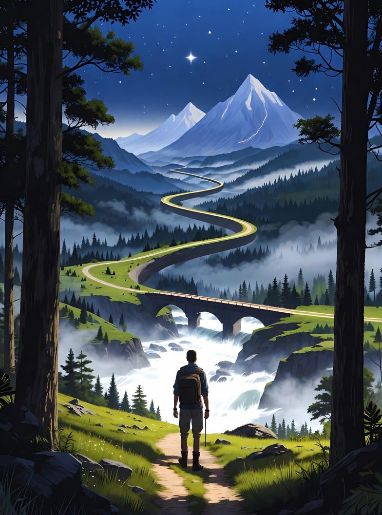 Притча о путнике и дороге белым стихом