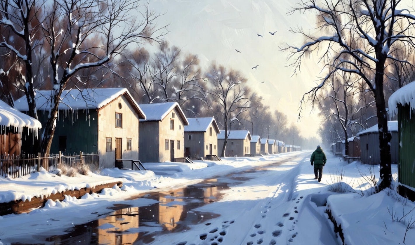 Дед кормит булкой голубей