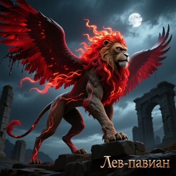 Крылатый лев-павиан на Цейлоне