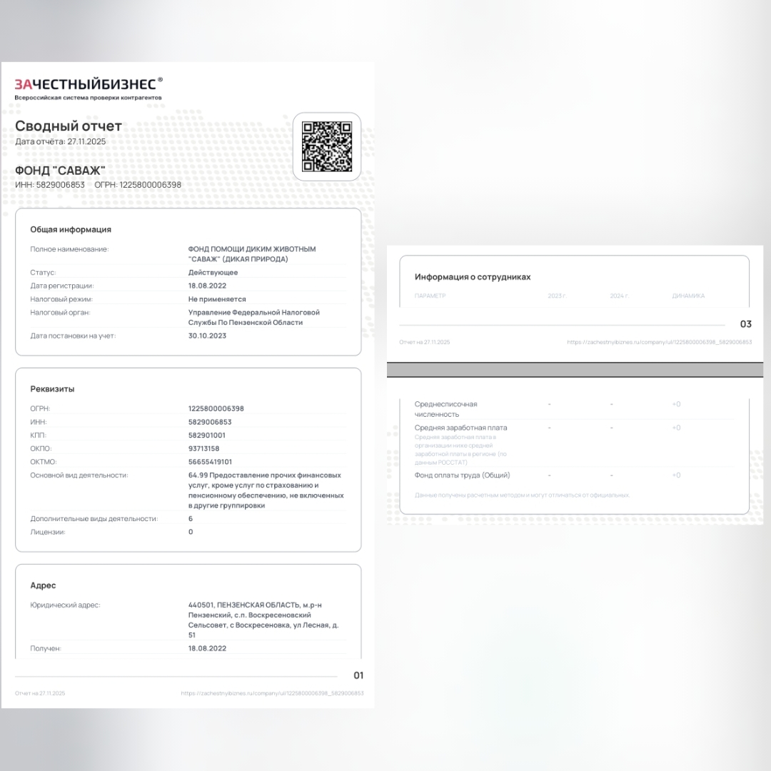 Нарушения ТК Фондом Саваж